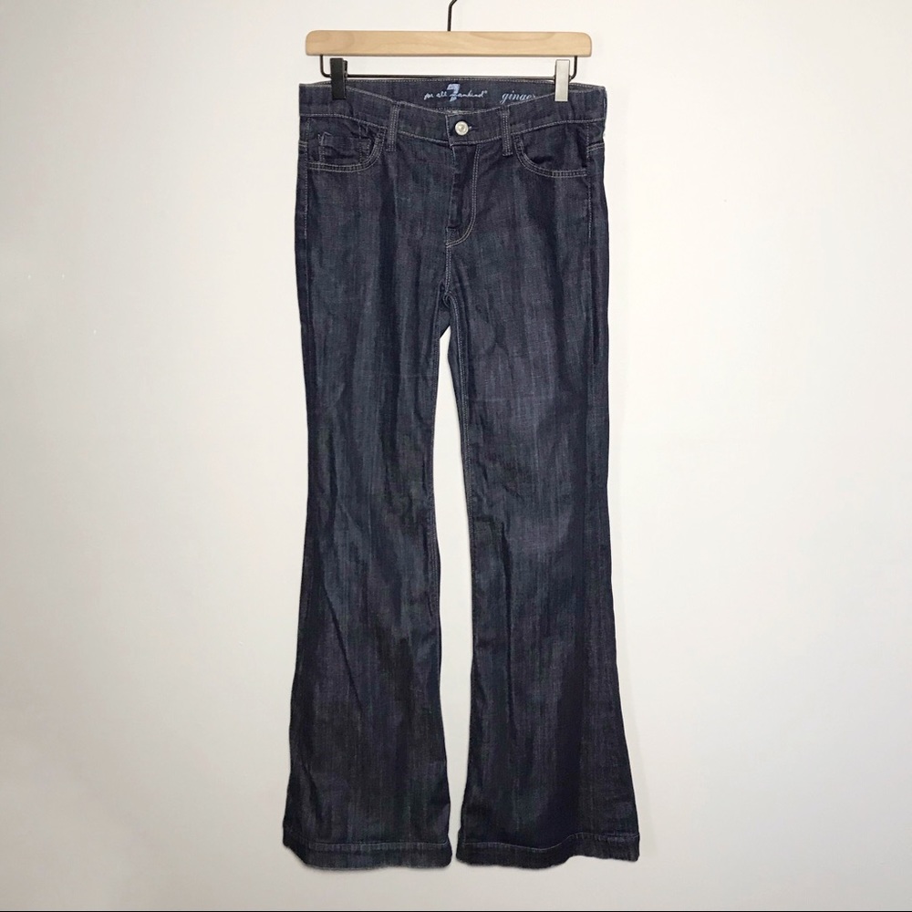 7 For All Mankind Dark Blue Flare Jeans